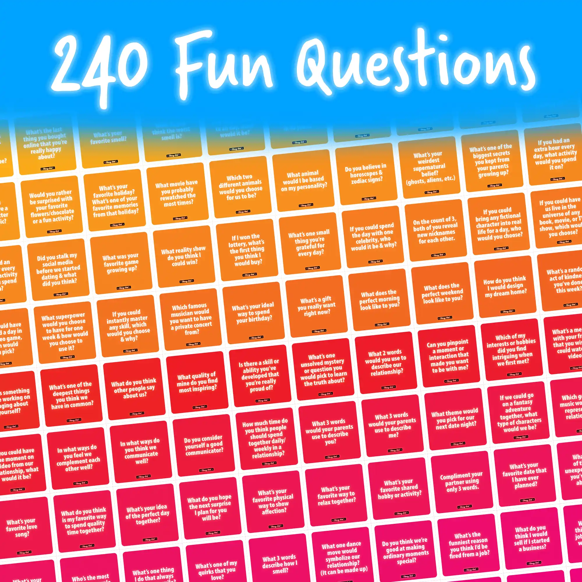 240 Fun Questions and Conversation Topics